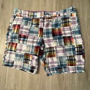 Loft Madras Plaid Women’s Shorts Size 16